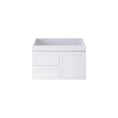 Load image into Gallery viewer, Upgrade your bathroom with the Miami 882mm Wall Hung Vanity. Fluted design, flexible storage and premium top options available.-Vanity-Left Hand Drawers-Cabinet Only-Ezymall AU
