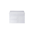 Load image into Gallery viewer, Upgrade your bathroom with the Miami 882mm Wall Hung Vanity. Fluted design, flexible storage and premium top options available.-Vanity-Left Hand Drawers-Pure White Stone Top-Ezymall AU

