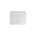 Load image into Gallery viewer, Upgrade your bathroom with the Miami 882mm Wall Hung Vanity. Fluted design, flexible storage and premium top options available.-Vanity-Right Hand Drawers-Pure White Stone Top-Ezymall AU

