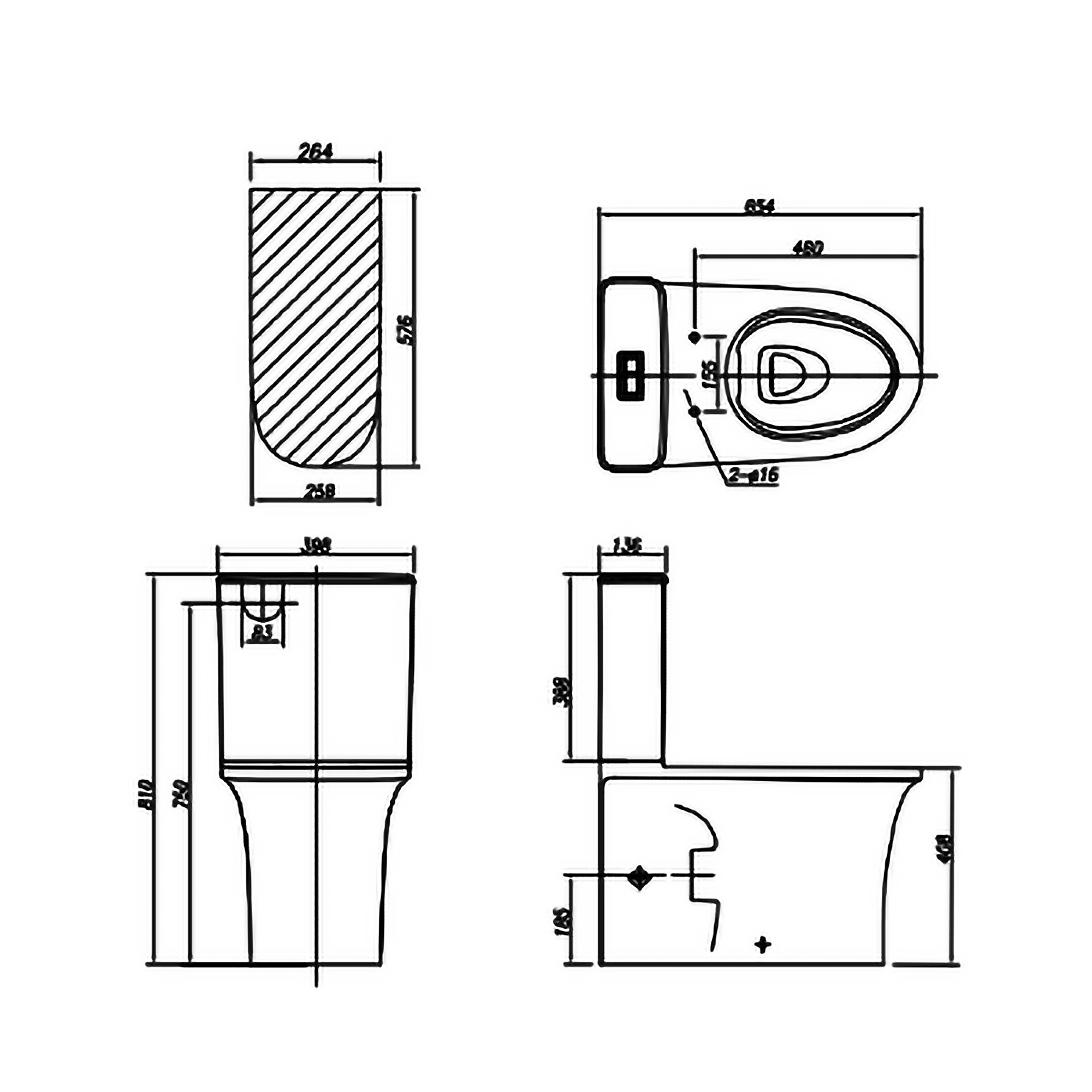 Upgrade your bathroom with the Arrow Armino toilet suite. This two-piece ceramic toilet features a dual flush system and a soft-close seat for quiet operation. Dimensions: 670*380*810mm.-Toilet Suite-Ezymall AU