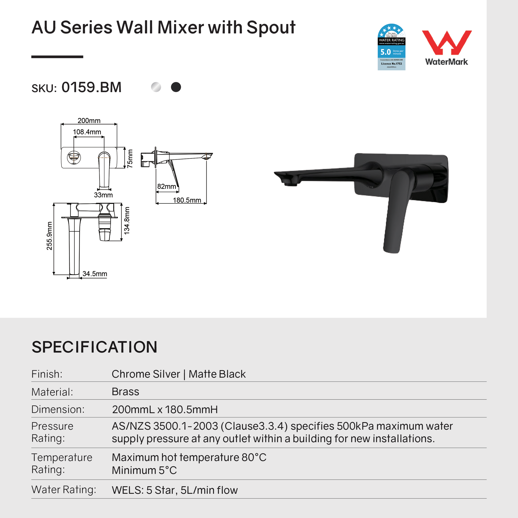 Upgrade your space with our Solid Brass Spout Mixer in Chrome Silver. This durable and stylish mixer adds a touch of elegance to any bathroom or kitchen. Enjoy reliable performance and a sleek design. Perfect for modern homes across Australia.-Spout Mixer-Ezymall AU