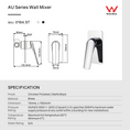 Load image into Gallery viewer, Enhance your bathroom with the AU Solid Brass Wall Mixer in chrome silver. Durable, stylish, and easy to install. Shop now for a modern touch!-Wall Mixer-Ezymall AU
