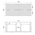 Load image into Gallery viewer, Upgrade your bathroom with the Bali 1200mm Wall Hung Vanity. Matt Black finish, fluted design, spacious storage and premium top options.-Vanity-Cabinet Only-Ezymall AU
