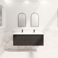 Load image into Gallery viewer, Upgrade your bathroom with the Bali 1500mm Double Bowl Vanity. Matt Black finish, fluted design and premium top options available.-Vanity-Cabinet Only-Ezymall AU
