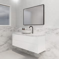 Load image into Gallery viewer, Upgrade your bathroom with the Bali 1500mm Wall Hung Vanity. Matt White finish, fluted design, spacious storage and premium top options.-Vanity-Cabinet Only-Ezymall AU
