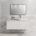 Load image into Gallery viewer, Upgrade your bathroom with the Bali 1500mm Wall Hung Vanity. Matt White finish, fluted design, spacious storage and premium top options.-Vanity-Cabinet Only-Ezymall AU
