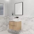 Load image into Gallery viewer, Upgrade your bathroom with the Bali 750mm Wall Hung Vanity. American Oak finish, fluted design, soft-close drawers and premium top options.-Vanity-Cabinet Only-Ezymall AU

