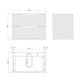 Load image into Gallery viewer, Upgrade your bathroom with the Bali 750mm Wall Hung Vanity. Matt White finish, fluted design, soft-close drawers and premium top options.-Vanity-Cabinet Only-Ezymall AU
