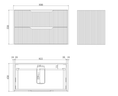 Load image into Gallery viewer, Upgrade your bathroom with the Bali 900mm Wall Hung Vanity. American Oak finish, fluted design, soft-close drawers and premium top options.-Vanity-Cabinet Only-Ezymall AU
