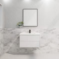 Load image into Gallery viewer, Upgrade your bathroom with the Bali 900mm Wall Hung Vanity. Matt White finish, fluted design, soft-close drawers and premium top options.-Vanity-Cabinet Only-Ezymall AU
