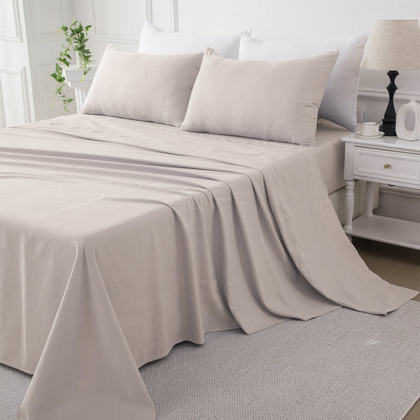Enjoy silky softness and easy care with our Brushed 75D Premium Microfibre Flat Sheet, smooth, durable, and perfect for year-round comfort.-Bedding-Single-Ezymall AU