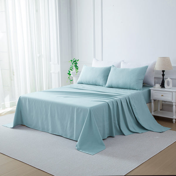 Enjoy silky softness and easy care with our Brushed 75D Premium Microfibre Flat Sheet, smooth, durable, and perfect for year-round comfort.-Bedding-Single-Ezymall AU