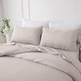 Load image into Gallery viewer, Experience luxurious softness and easy care with our Brushed 75D Premium Microfibre Quilt Cover Set — smooth, durable, and beautifully refined.-Bedding-Ezymall AU
