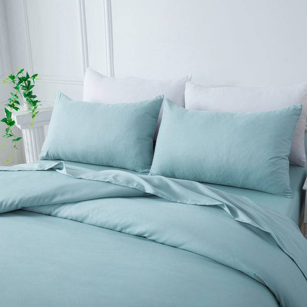 Experience luxurious softness and easy care with our Brushed 75D Premium Microfibre Quilt Cover Set — smooth, durable, and beautifully refined.-Bedding-Ezymall AU