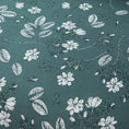 Load image into Gallery viewer, Forest green brushed microfibre quilt cover set with white florals. Elegant, durable, and easy-care. Includes 1 quilt cover and 2 pillowcases.-Bedding-Single-Ezymall AU
