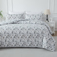 Load image into Gallery viewer, Elegant brushed microfibre quilt cover with a white paisley design. Soft, durable, and wrinkle-resistant. Includes 1 quilt cover and 2 pillowcases.-Bedding-Single-Ezymall AU
