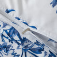 Load image into Gallery viewer, Blue and white floral brushed microfibre quilt cover set. Soft, elegant, and easy-care. Includes 1 quilt cover and 2 pillowcases for year-round comfort.-Bedding-Single-Ezymall AU
