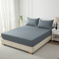 Load image into Gallery viewer, Enjoy soft, breathable comfort with our Premium Cotton Twill Fitted Sheet, durable, elegant, and designed for a smooth, secure fit every night.-Bedding-Single-Ezymall AU

