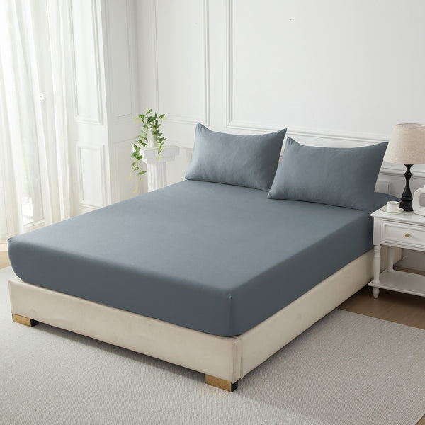 Enjoy soft, breathable comfort with our Premium Cotton Twill Fitted Sheet, durable, elegant, and designed for a smooth, secure fit every night.-Bedding-Single-Ezymall AU