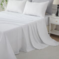 Load image into Gallery viewer, Sleep in breathable comfort with our Premium Cotton Twill Flat Sheet, soft, strong, and beautifully woven for timeless elegance and lasting quality.-Bedding-Single-Ezymall AU
