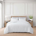 Load image into Gallery viewer, Upgrade your sleep with our premium cotton twill bed sheet set. Includes quilt cover & pillowcases in timeless colours and all sizes from Single to Super King.-Bedding-Single-Ezymall AU
