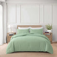 Load image into Gallery viewer, Upgrade your sleep with our premium cotton twill bed sheet set. Includes quilt cover & pillowcases in timeless colours and all sizes from Single to Super King.-Bedding-Single-Ezymall AU
