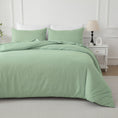 Load image into Gallery viewer, Upgrade your sleep with our premium cotton twill bed sheet set. Includes quilt cover & pillowcases in timeless colours and all sizes from Single to Super King.-Bedding-Single-Ezymall AU
