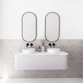 Load image into Gallery viewer, 1500mm matte white fluted wall hung double bowl vanity with soft curved corners. Modern design with optional stone tops, perfect for contemporary bathrooms.-Vanity-Cabinet Only-Ezymall AU
