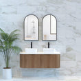 Load image into Gallery viewer, 1500mm matte solid timber wall hung vanity with soft curved corners. Modern design with optional stone tops, perfect for contemporary bathrooms.-Vanity-Cabinet Only-Ezymall AU
