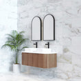 Load image into Gallery viewer, 1500mm matte solid timber wall hung vanity with soft curved corners. Modern design with optional stone tops, perfect for contemporary bathrooms.-Vanity-Cabinet Only-Ezymall AU
