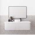 Load image into Gallery viewer, 1500mm matte white fluted wall hung vanity with soft curved corners. Modern design with optional stone tops, perfect for contemporary bathrooms.-Vanity-Cabinet Only-Ezymall AU

