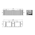 Load image into Gallery viewer, 1500mm matte white fluted wall hung vanity with soft curved corners. Modern design with optional stone tops, perfect for contemporary bathrooms.-Vanity-Cabinet Only-Ezymall AU
