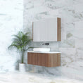 Load image into Gallery viewer, 1500mm matte solid timber wall hung vanity with soft curved corners. Modern design with optional stone tops, perfect for contemporary bathrooms.-Vanity-Cabinet Only-Ezymall AU

