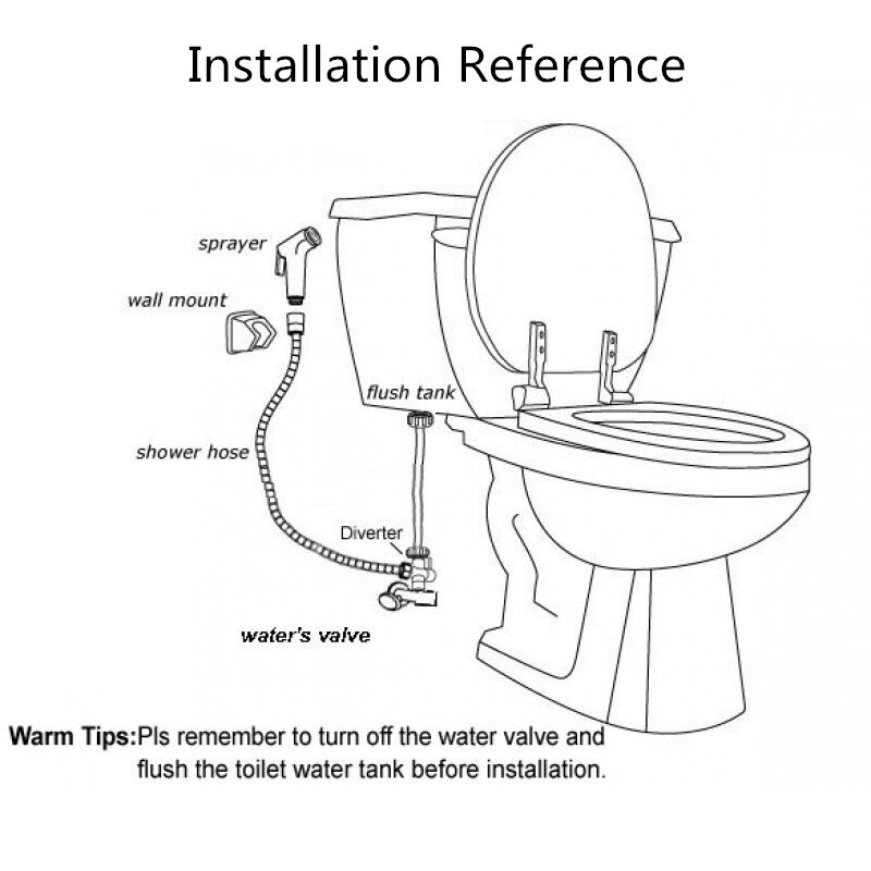 ABS Toilet Bidet Spray - Chrome Silver
