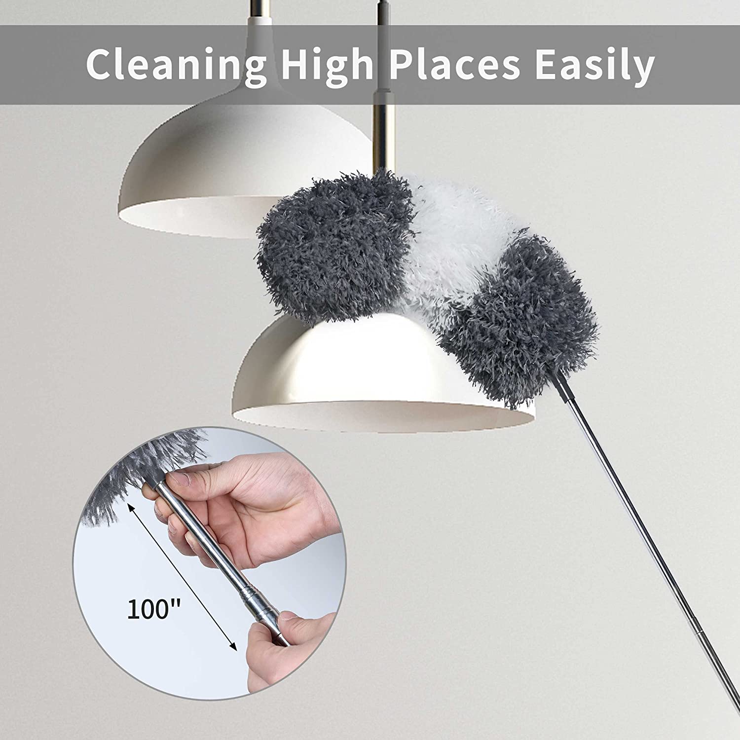 Clean with the BOOMJOY 2-In-1 Extendable Telescopic Duster! Versatile and easy to use for all your dusting needs. Get yours today for a spotless home!-Cleaning Products-Ezymall AU