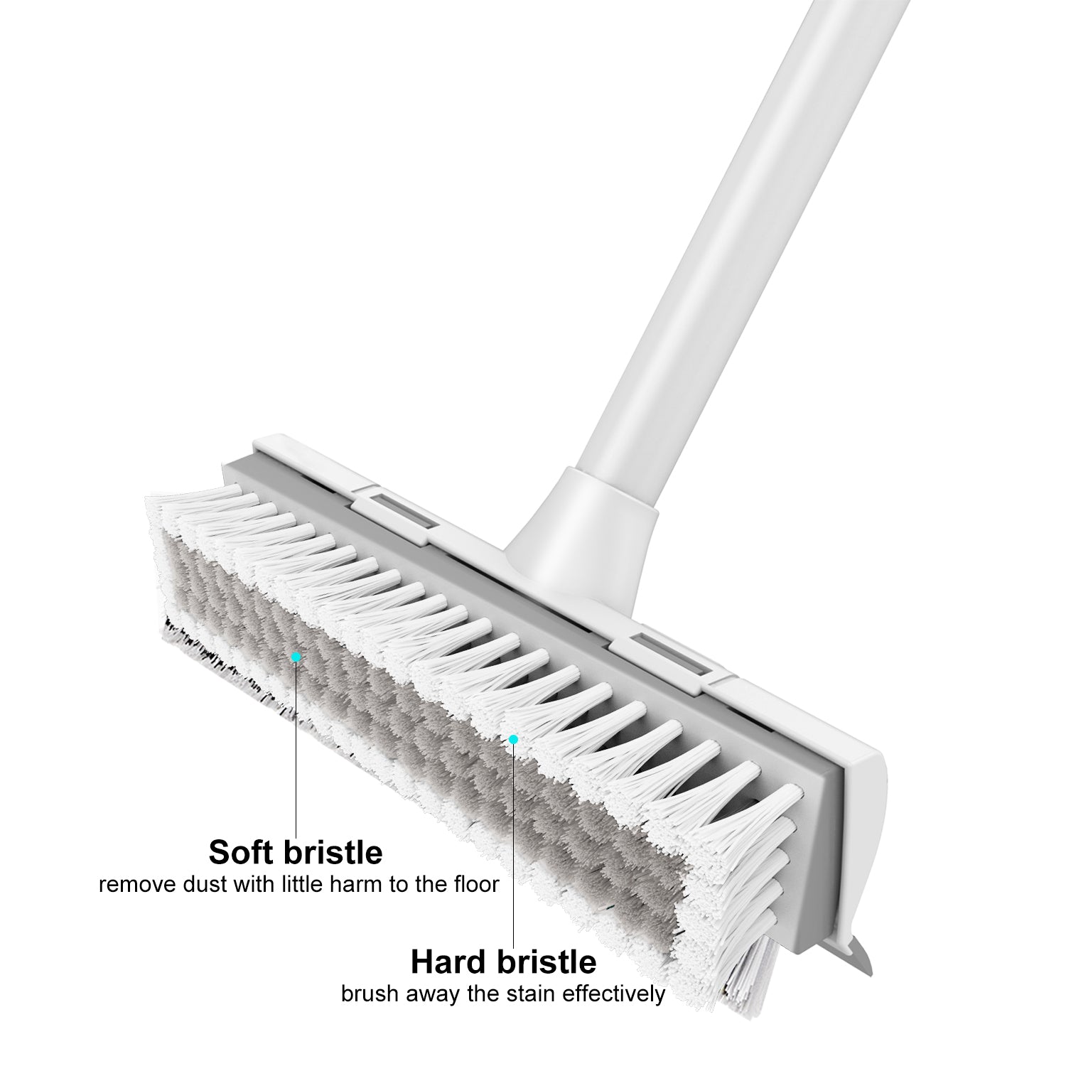 Get your BOOMJOY 2-in-1 Floor Scrub Brush with Adjustable Stainless Steel Handle now! Keep your floors sparkling clean with this versatile and durable scrub brush.-Cleaning Products-Ezymall AU