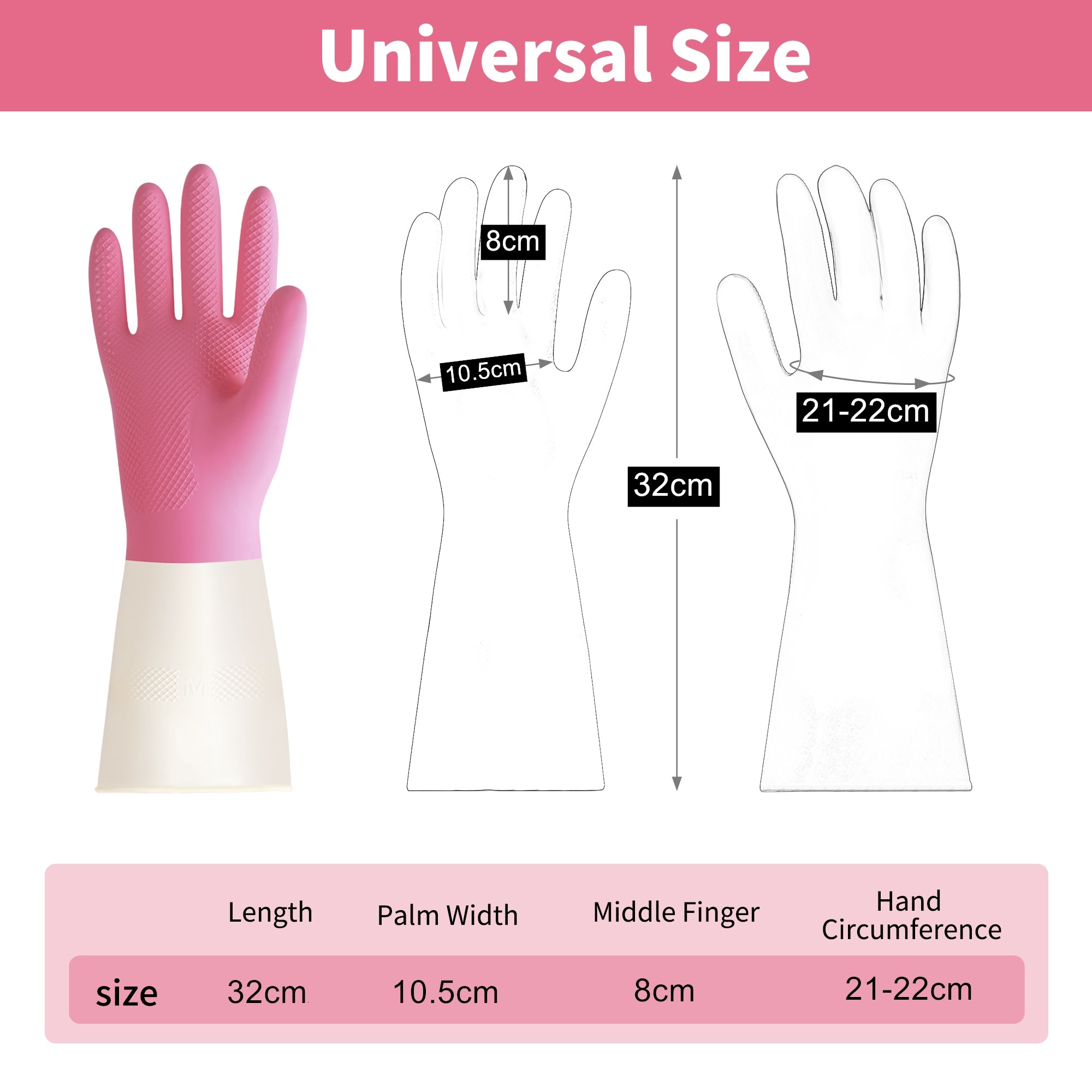 Protect your hands with BOOMJOY Latex Heavy-Duty Cleaning Gloves! This 3-pair pack in pink is perfect for all your cleaning tasks. Durable and reliable. Order now!-Cleaning Products-Ezymall AU