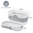 Load image into Gallery viewer, The BOOMJOY 12L collapsible bucket is a foldable, multipurpose water bucket in grey. Perfect for cleaning, gardening, and more. Easy to store and transport.-Cleaning Products-Ezymall AU
