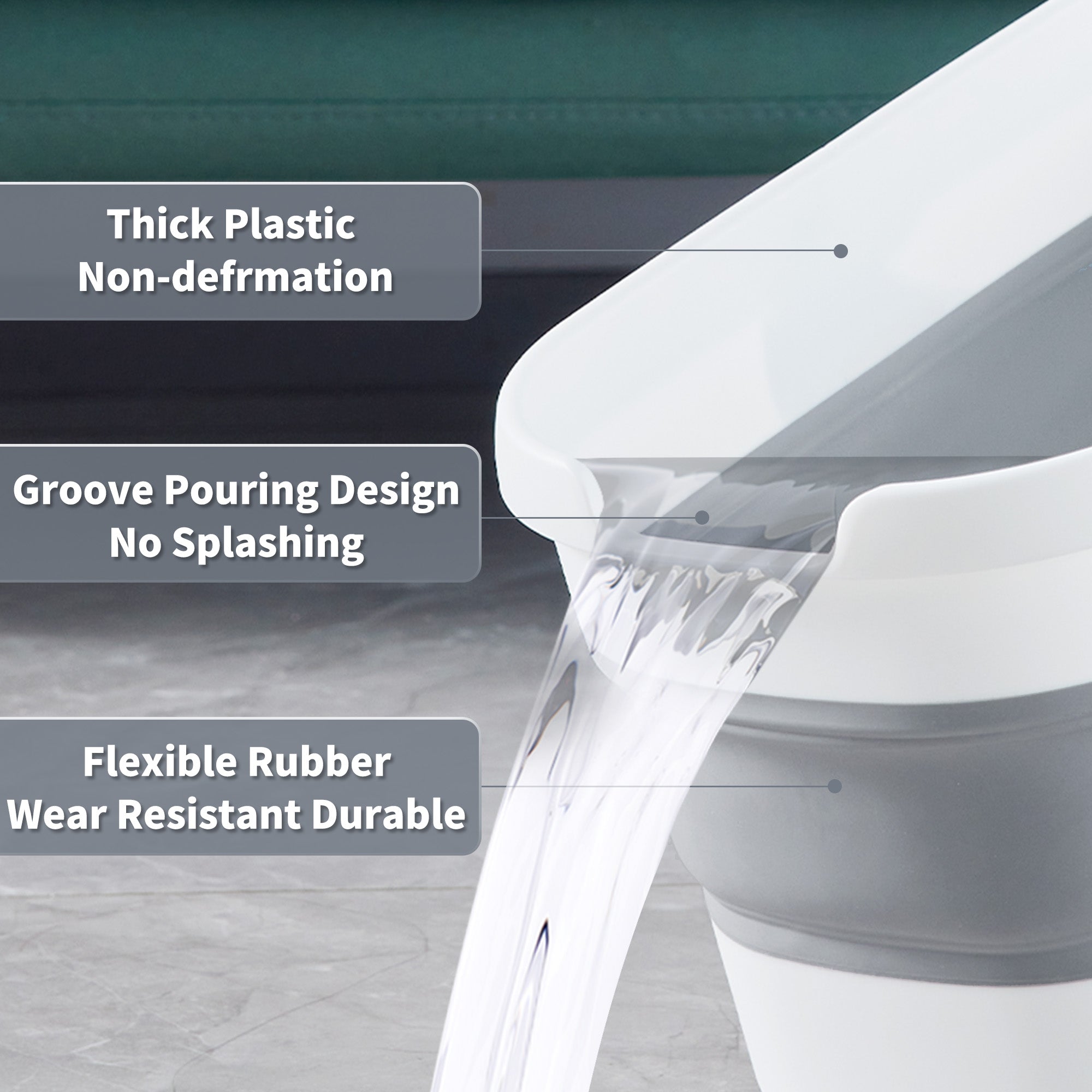 Get the BOOMJOY Collapsible Bucket in grey. This 14L foldable multipurpose water bucket is perfect for saving space. Order now for easy storage!-Cleaning Products-Ezymall AU