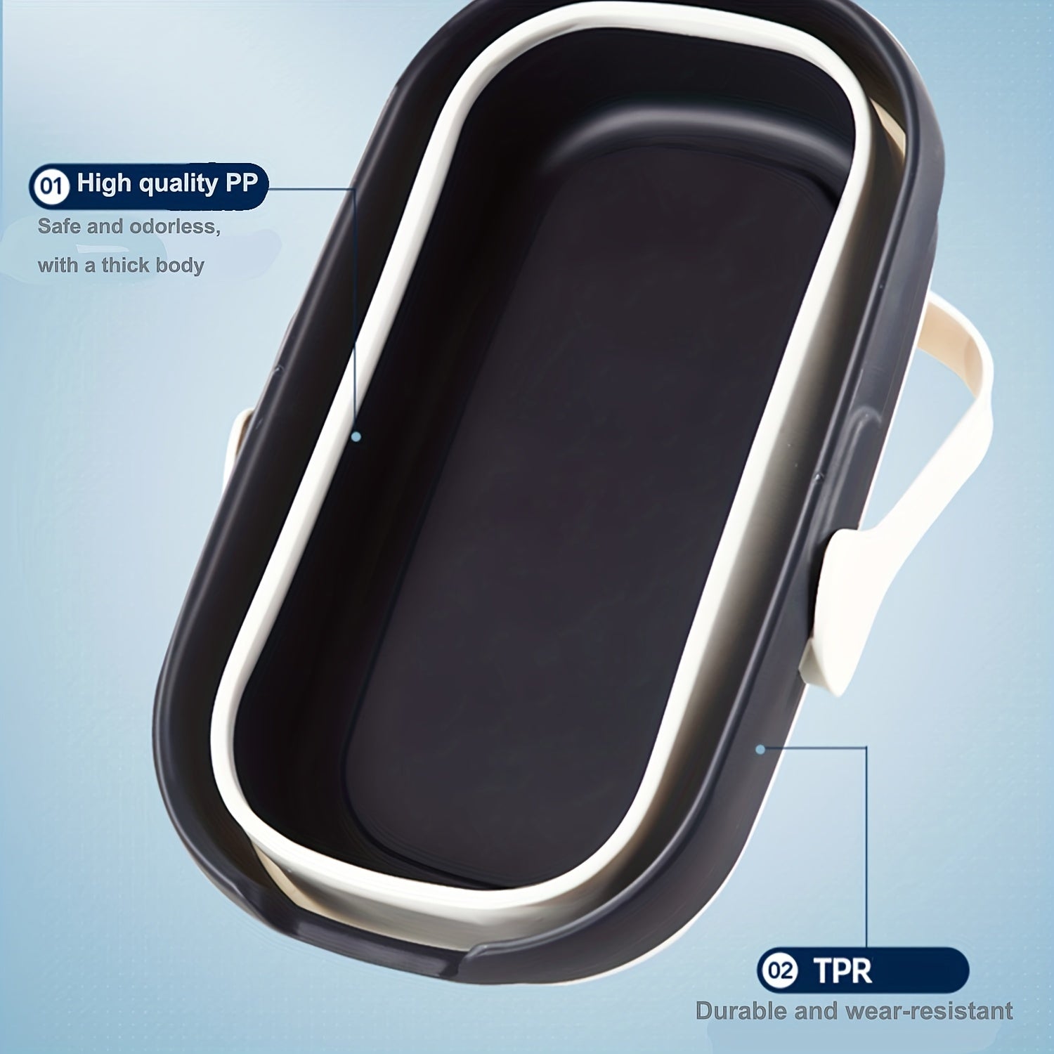 Get the BOOMJOY Collapsible Bucket in navy. This 14L foldable multipurpose water bucket is perfect for saving space. Order now for easy storage!-Cleaning Products-Ezymall AU
