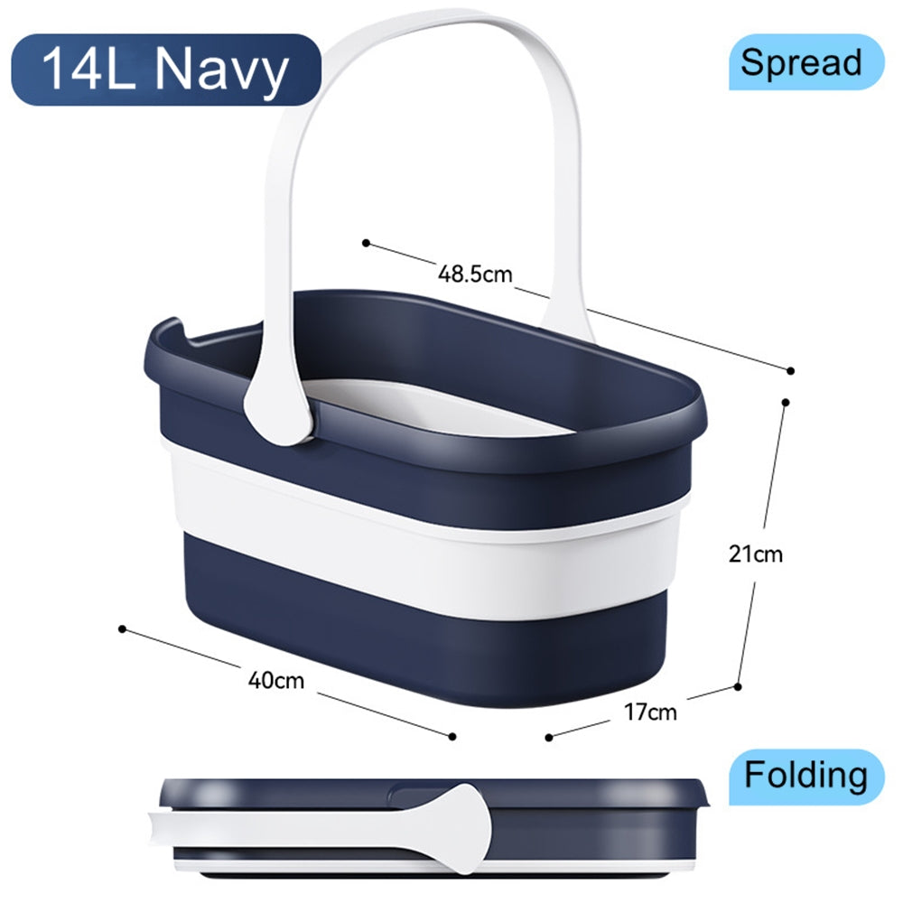 Get the BOOMJOY Collapsible Bucket in navy. This 14L foldable multipurpose water bucket is perfect for saving space. Order now for easy storage!-Cleaning Products-Ezymall AU
