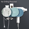 Load image into Gallery viewer, Get the BOOMJOY Drill-Less Wall Mount Hair Dryer Holder with Mirror! Easy to install, no drilling required. Keep your hair dryer and accessories organized. Buy now!-Organiser-Ezymall AU
