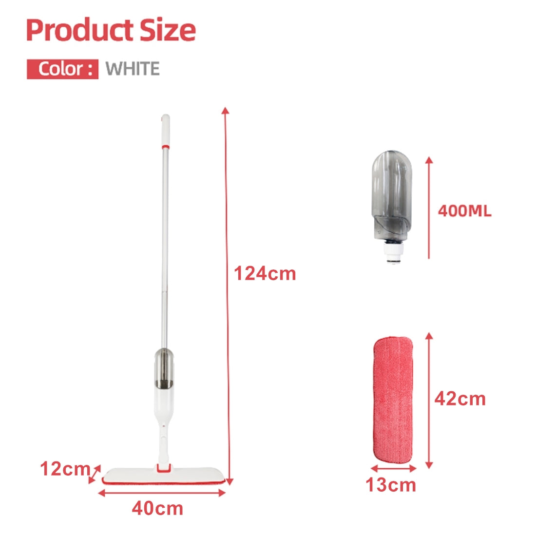 Keep your floors spotless with the BOOMJOY Microfiber Spray Mop. Features a 360° swivel head and reusable pads for effective wet & dry cleaning. Order now!-Cleaning Products-Ezymall AU