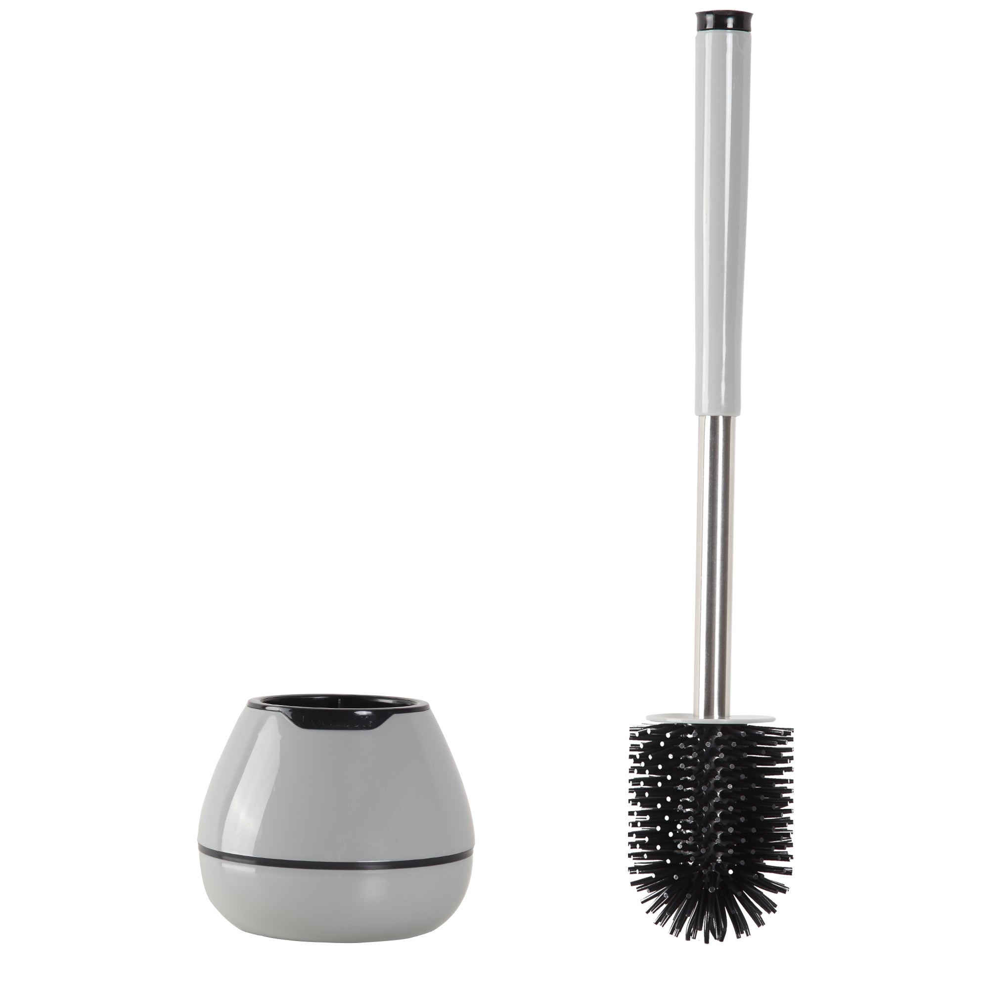 Keep your toilet clean with the BOOMJOY Toilet Brush and Holder. Features TPR rubber for effective cleaning and a built-in tweezer for added convenience. Grey/Black design.-Cleaning Products-Set of Two-Ezymall AU