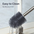 Load image into Gallery viewer, Keep your toilet clean with the BOOMJOY Toilet Brush and Holder. Features TPR rubber and a built-in tweezer. White/Blue design. Order now!-Cleaning Products-Set of One-Ezymall AU

