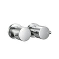 Load image into Gallery viewer, Upgrade your bathroom with our Brushed Nickel Brass Circle Wall Taps. This pair of stylish taps offers durability and a modern aesthetic. Shop now!-Wall Mixer-Ezymall AU
