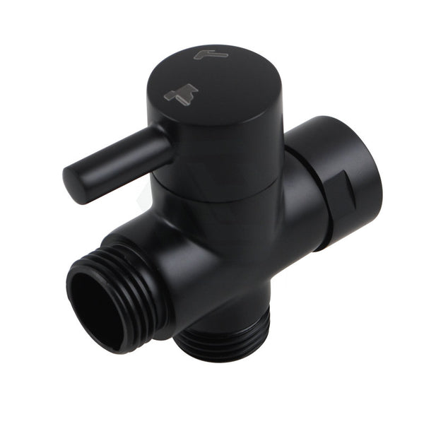 Upgrade your toilet with our Brass Round Toilet Bidet Spray Diverter in Black. Durable and stylish, it provides a seamless bidet integration for enhanced hygiene.-Bidet-Ezymall AU