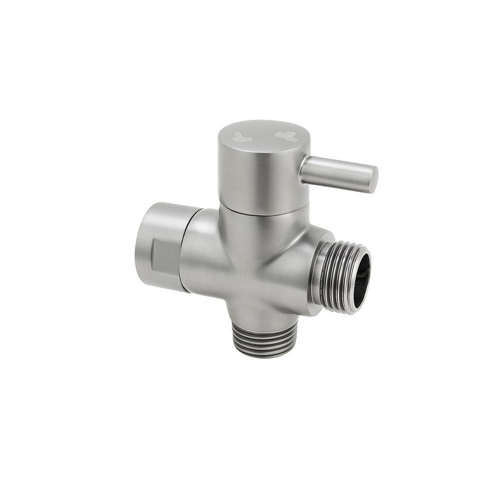 Install a bidet easily with our Brass Round Toilet Bidet Spray Diverter in Brushed Nickel Silver. Durable brass construction ensures long-lasting performance.-Bidet-Ezymall AU