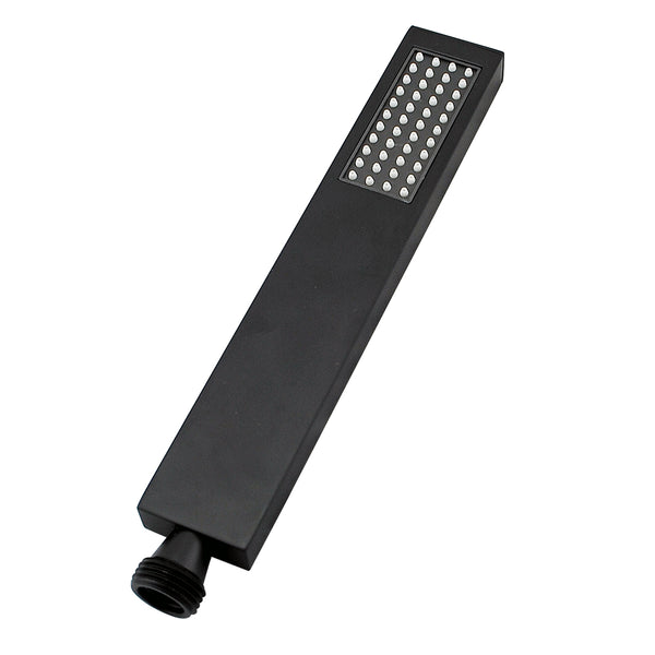 Upgrade your shower with this black handheld shower head. Made from brass, this square shower head offers durability and style. Ships fast across Australia.-Hand Held Shower Head-Ezymall AU