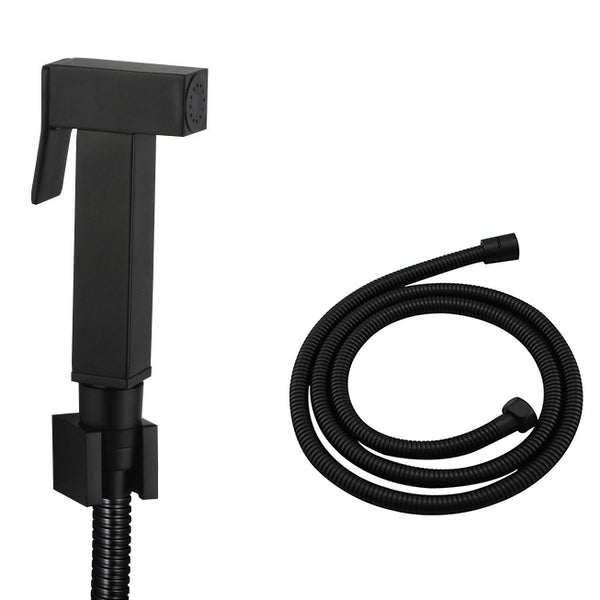 Upgrade your bathroom with the Brass Square Toilet Bidet Spray in sleek black. This bidet spray offers a modern design and efficient cleaning. Shop now at Ezymall!-Bidet-Ezymall AU